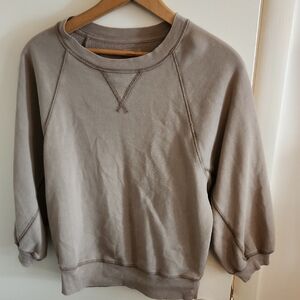Aerie Light Gray Knit Top XS